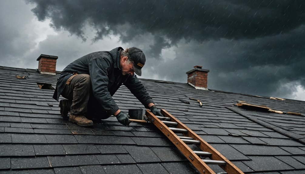 Professional roof ventilation repair services in Boonton NJ showing damaged roof vents being repaired